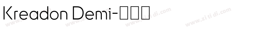 Kreadon Demi字体转换